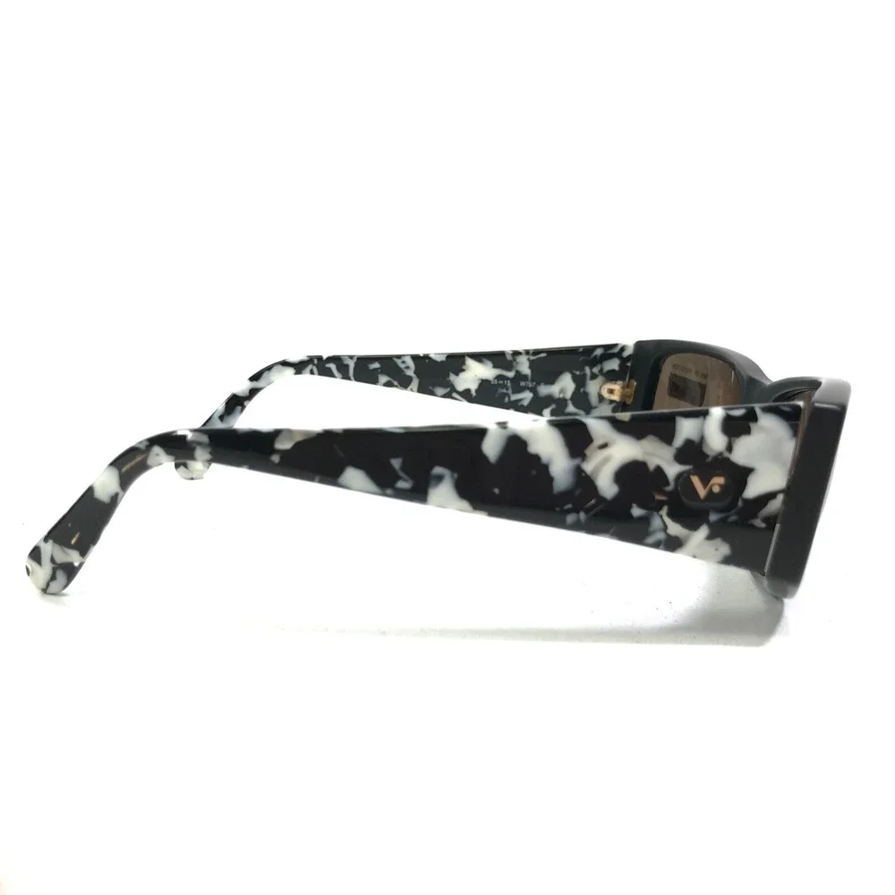Vogue Sunglasses VO2068-S W767-S Black White Square Frames with Brown Lenses